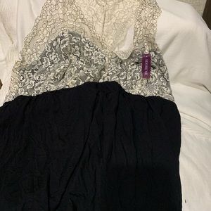 Adore me black white lace 2x sleep gown